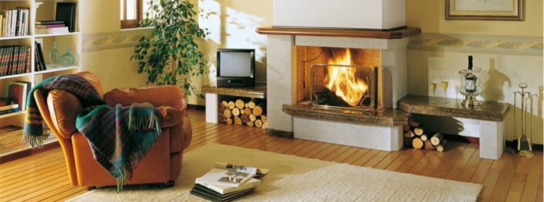 semineu rustic pe lemne