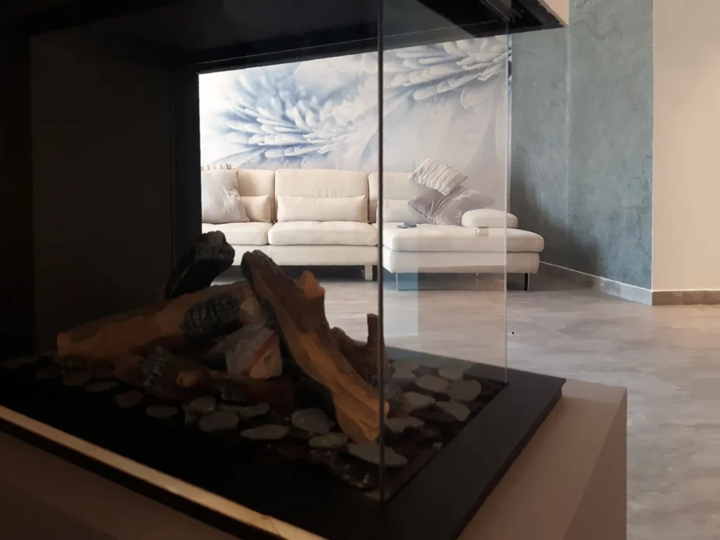 caminetto a gas palazzetti progetto vesuvio