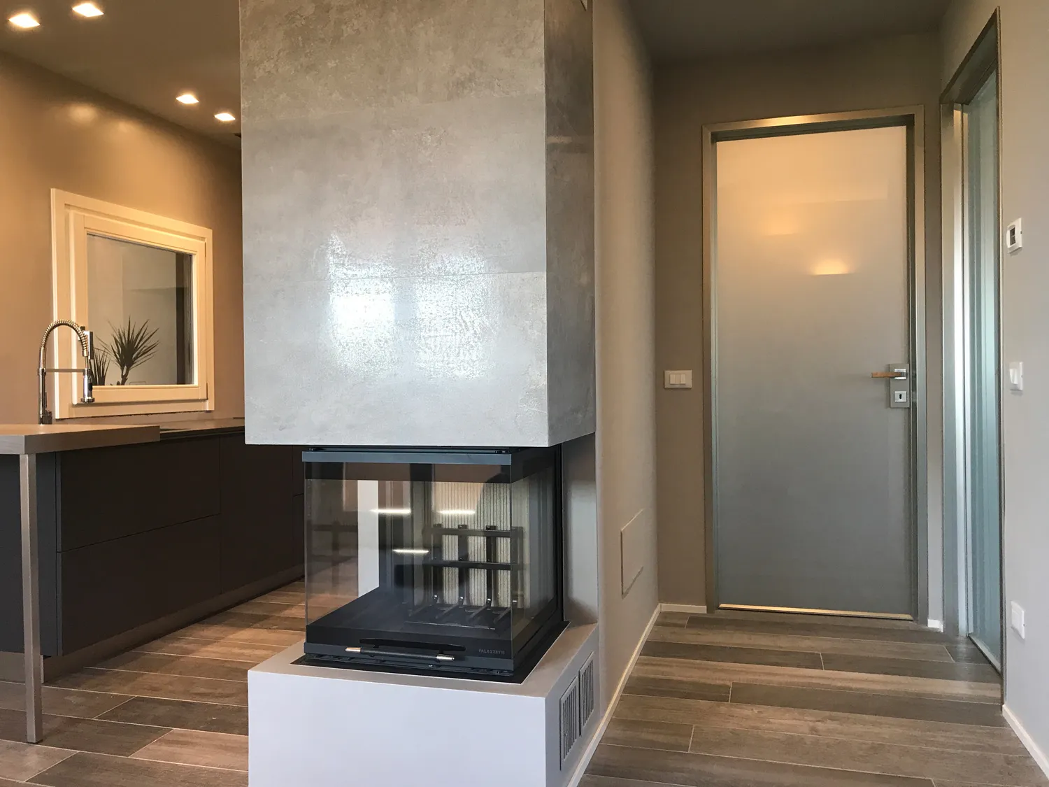 progetto brescia caminetto trifacciale palazzetti