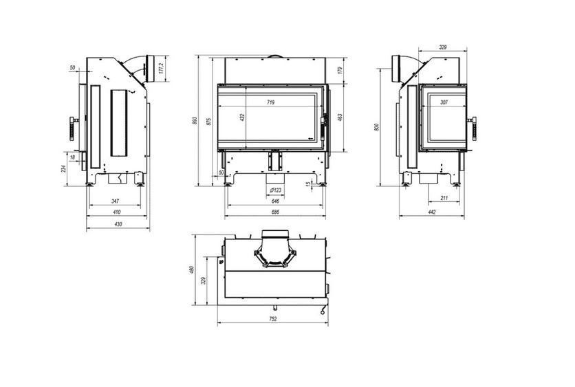 Focar Z ECO 9.9 kW Sticla stanga SCHITA TEHNICA Focar Z ECO 9.9 kW Sticla stanga SCHITA TEHNICA