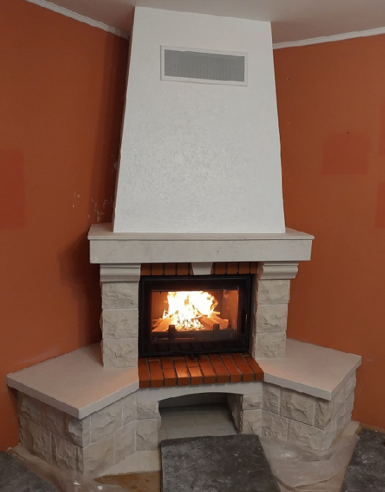 semineu pe lemne rustic din piatra 1